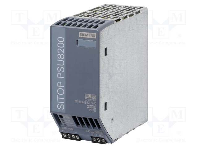 Power supply: switched-mode; 240W; 24VDC; 10A; 85÷132/170÷264VAC