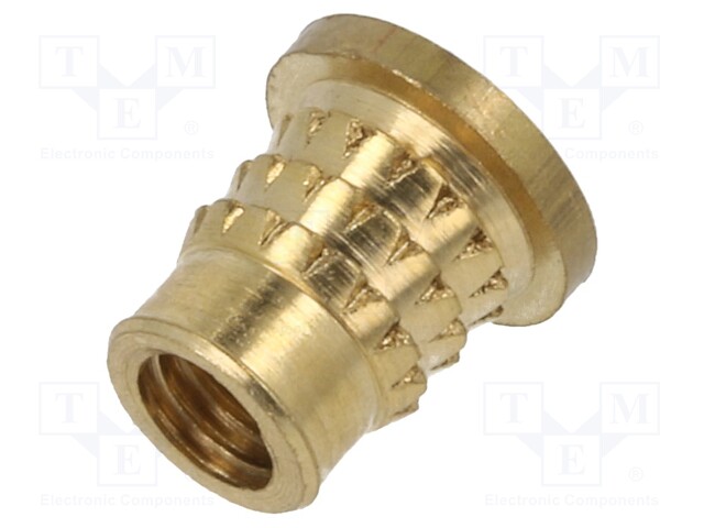 Threaded insert; brass; M3; BN: 37901; L: 5.2mm; MULTISERT®