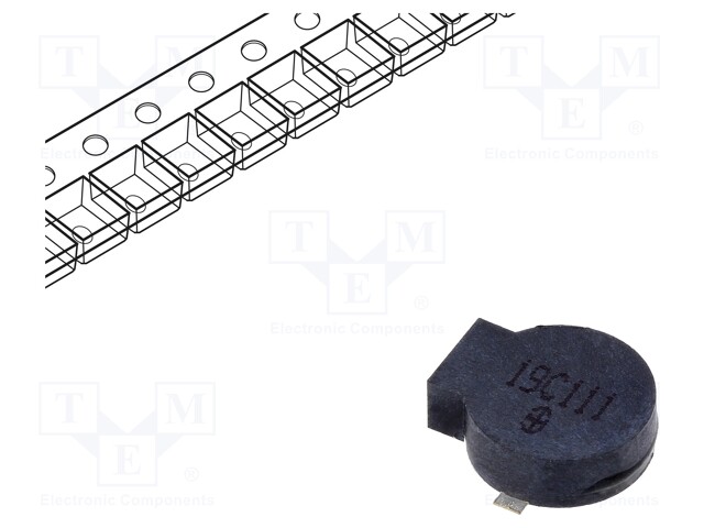 Sound transducer: elektromagnetic alarm; SMD; 2.7kHz; 80mA; 3V