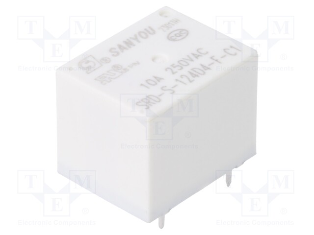 Relay: electromagnetic; SPDT; 10A; THT; Series: SRD; 100mΩ