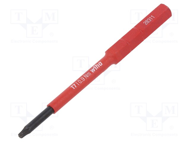 Screwdriver bit; Torx®; TX07; max.0.4Nm; 1kVAC; Overall len: 75mm