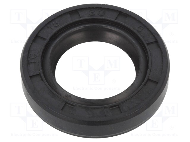 Oil seal; NBR; D: 6mm; -40÷100°C; Shore hardness: 70; Øhole: 30mm