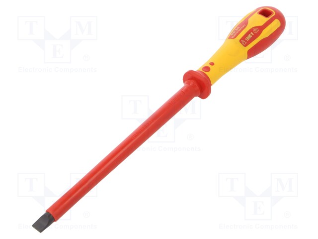 Screwdriver; insulated; slot; SL 10mm; Blade length: 200mm; 1kVAC