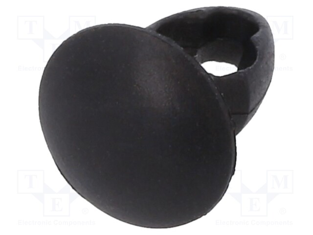 Rivet; polyamide; Rivet diam: 4mm; L.rivet: 3.2mm; Colour: black