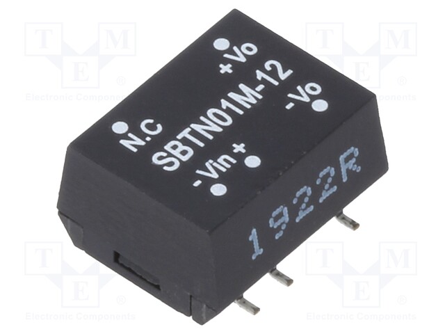 Converter: DC/DC; 1W; Uin: 10.8÷13.2V; 12VDC; Iout: 8.4÷84mA; SMD