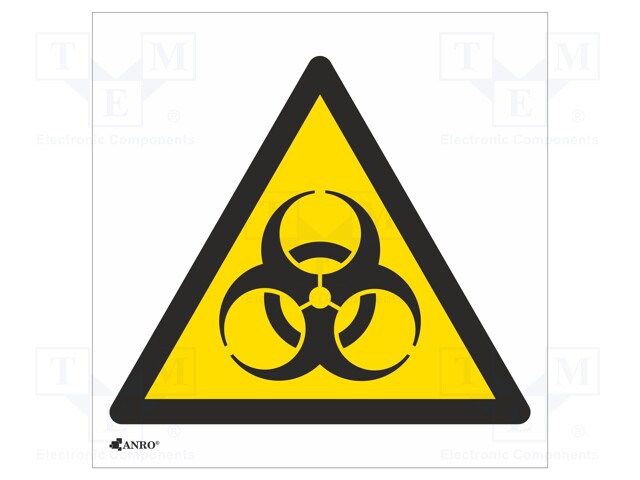 Safety sign; warning; Mat: self-adhesive folie; W: 200mm; H: 200mm