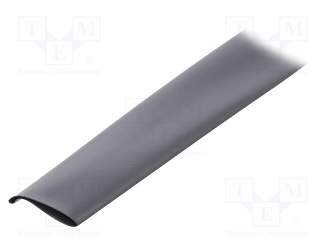 Heat shrink sleeve; glueless; 2: 1; 19mm; black; polyolefine