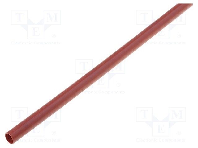 Heat shrink sleeve; glueless; 4: 1; 4mm; L: 1m; brown; polyolefine