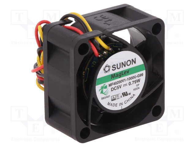 Fan: DC; axial; 5VDC; 40x40x20mm; 15.04m3/h; 25.5dBA; Vapo; 7000rpm