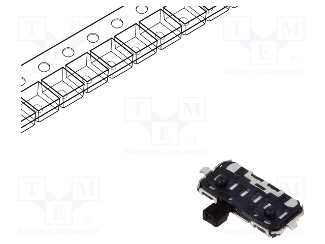 Switch: slide; Pos: 2; SPDT; 0.3A/6VDC; ON-ON; Mounting: THT