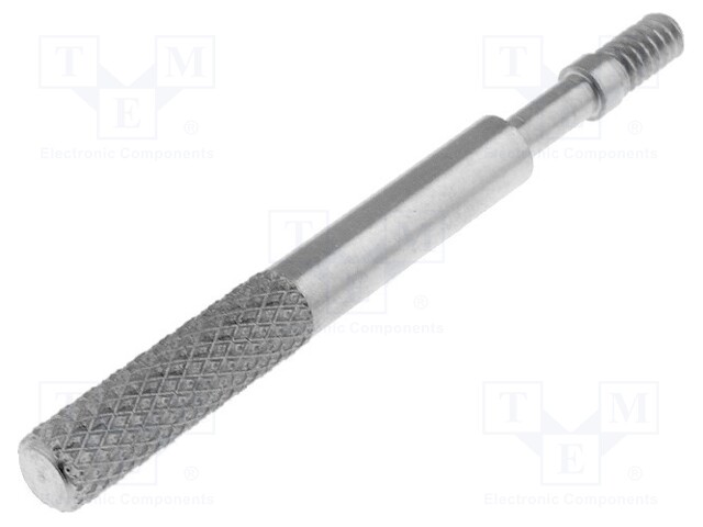 Screw; UNC4-40x44,9; Head: knurled,cheese head; none; steel