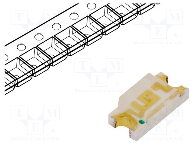 LED; SMD; 1206; blue; 90÷150mcd; 3.2x1.6x1.1mm; 120°; 2.8÷3.6V; 20mA