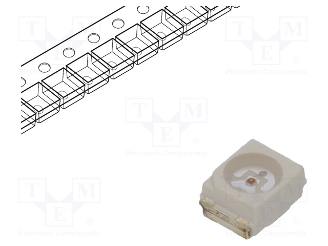 LED; SMD; 3528; green; 10÷25mcd; 3.5x2.8x1.9mm; 120°; 2.2÷2.5V; 20mA