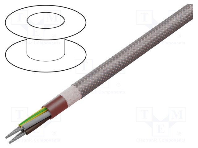 Wire; SiHF; Cu; stranded; 4G16mm2; silicone; brown-red; -60÷180°C