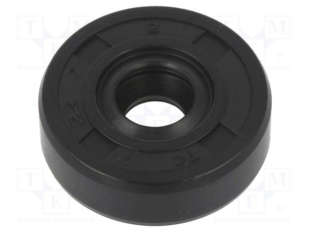 Oil seal; NBR; D: 7mm; -40÷100°C; Shore hardness: 70; Shaft dia: 7mm