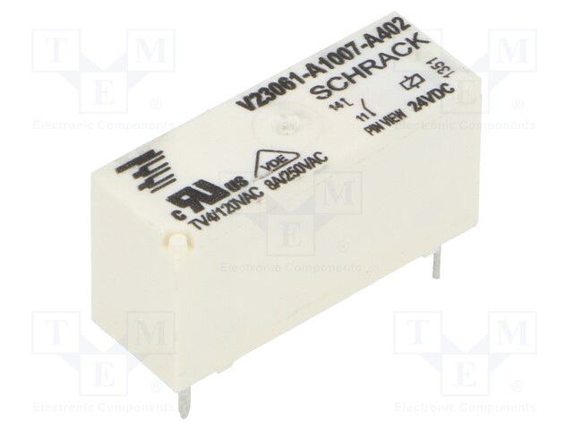 Relay: electromagnetic; SPST-NO; Ucoil: 24VDC; 8A/240VAC; 8A/30VDC