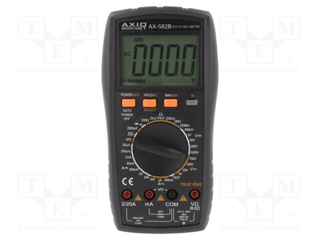 Digital multimeter; LCD 3,5 digit 28mm; VAC: 1m÷2/20/200/750V