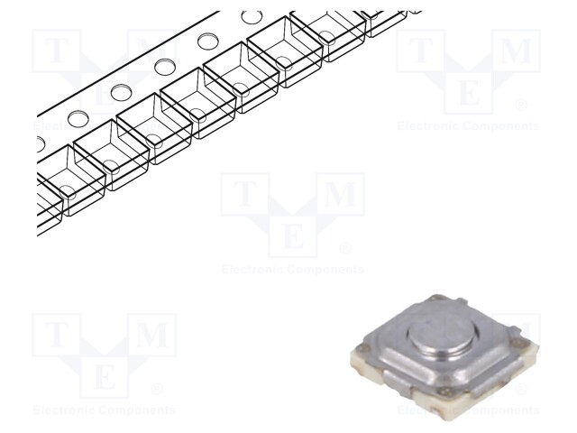 Microswitch TACT; SPST; Pos: 2; 0.02A/15VDC; SMT; none; 1.6N; 1.5mm