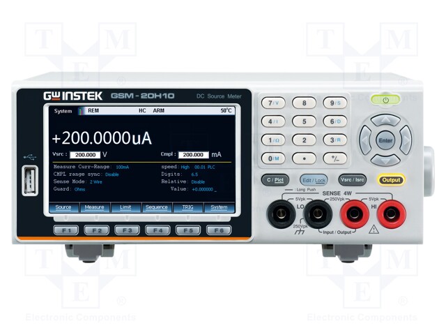 Benchtop multimeter; LCD TFT 4,3" (480x272); Sampling: 50ksps