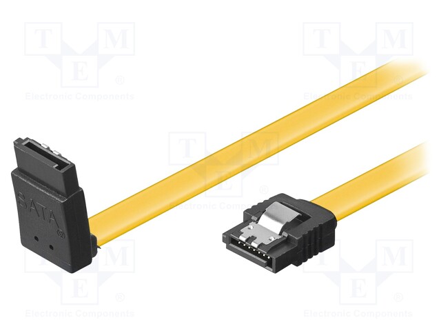 Cable: SATA; SATA L-Type plug,SATA L-Type angled plug; 1m