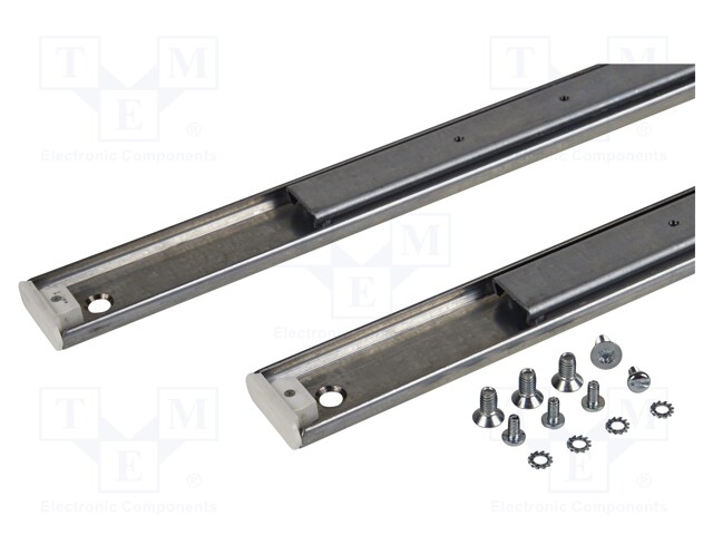 Telescopic rail; steel; Plating: zinc