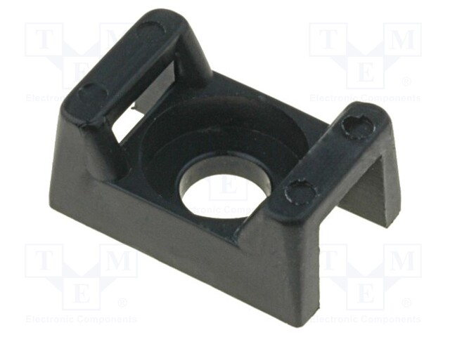 Cable tie holder; black; L: 15.2mm; Width: 9.7mm