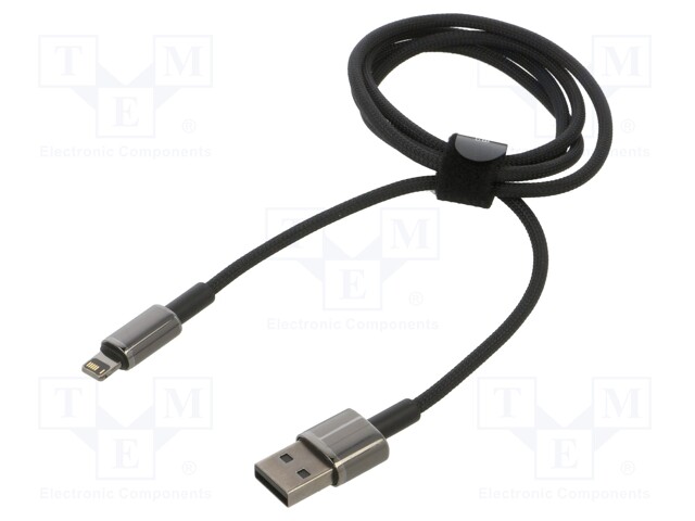 Cable; High Speed,USB 2.0; Apple Lightning plug,USB A plug; 1m