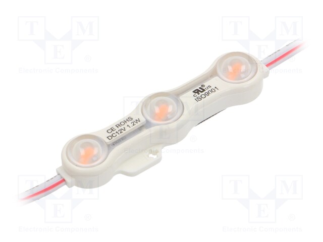 LED; pink; 1.2W; IP68; 12VDC; 160°; No.of diodes: 3; Case: 5730