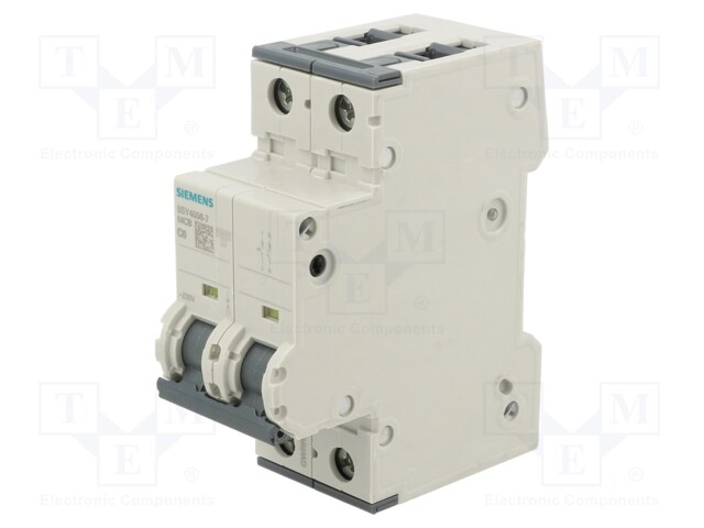 Circuit Breaker, MCB, 5SY4, 1P+N, 10 kA, 230 V, 6 A