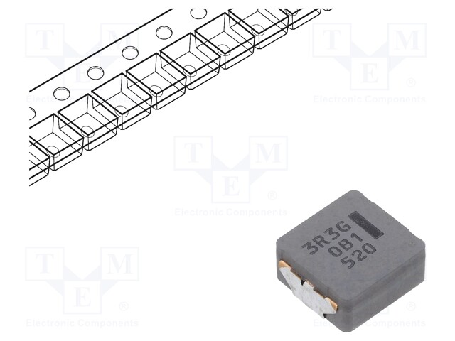 Power Inductor (SMD), AEC-Q200, 3.3 µH, 14.7 A, Shielded, 23.4 A, PCC-M1050M Series