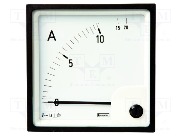 Meter: panel; analogue; 0÷50A; True RMS; Iin: 50A; Class: 1,5; IP52