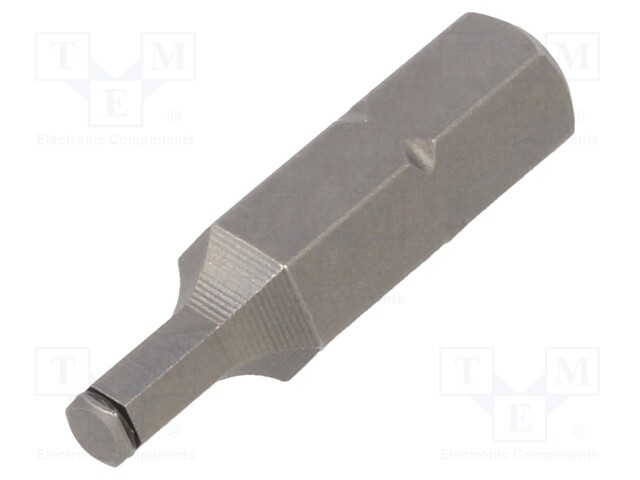 Screwdriver bit; Allen hex key; HEX 3mm; Overall len: 25mm