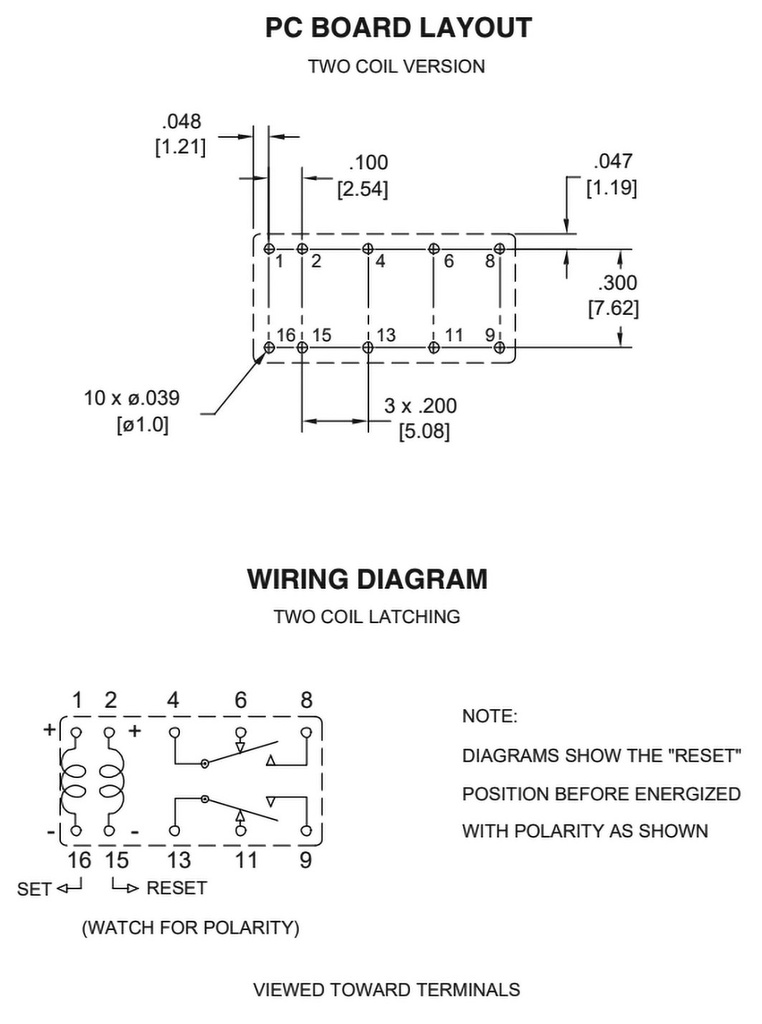 Relay: electromagnetic; DPDT; Ucoil: 5VDC; 1A/120VAC; 2A/30VDC; 3A