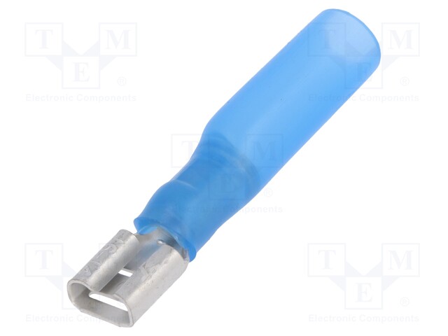 Terminal: flat; 6.3mm; 0.8mm; female; 1.5÷2.5mm2; crimped; blue