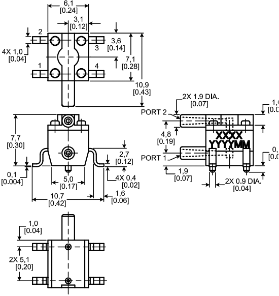 Sensor: pressure; Range: ±5psi; differential; Usup: 10VDC; -40÷85°C