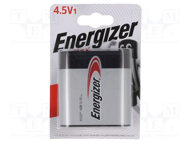 Battery: alkaline; 4.5V; 3LR12; Base; Batt.no: 1; non-rechargeable