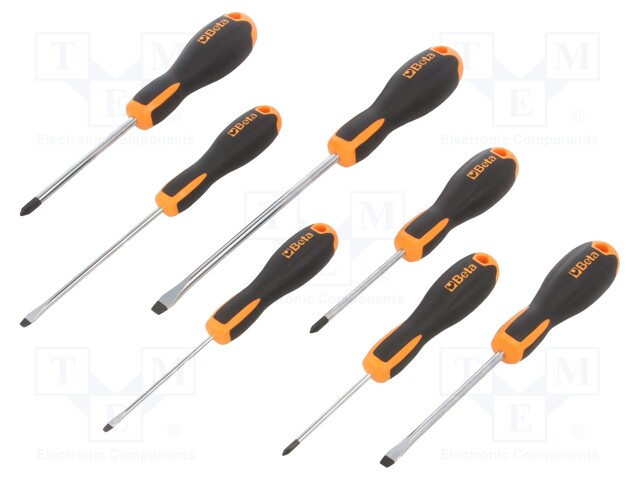 Kit: screwdrivers; Pcs: 7; Phillips,slot; EVOX