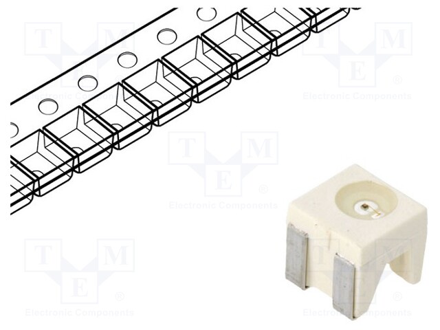 LED; SMD; 4040; red; 7.1mcd; 3.8x3.8x2.85mm; 120°; 1.7÷2.2V; 2mA