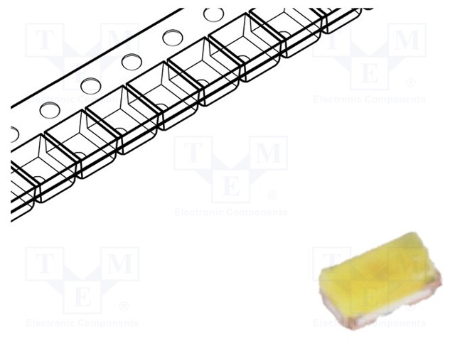 LED; SMD; 0402; white cold; 45÷180mcd; 130°; 5mA; 2.55÷3.15V; 70mW