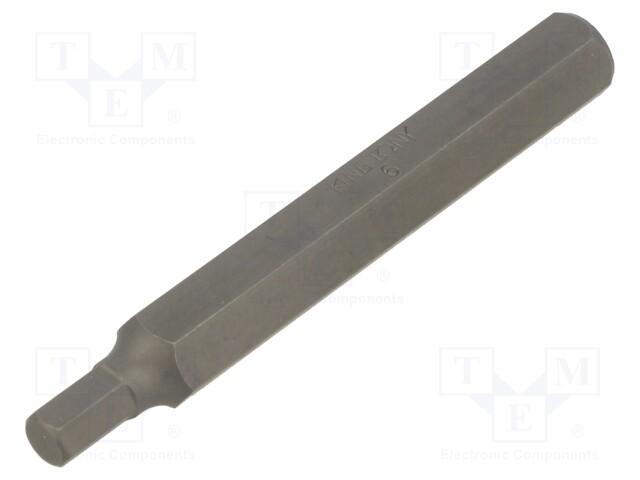 Screwdriver bit; hex key; HEX 6mm; Overall len: 80mm