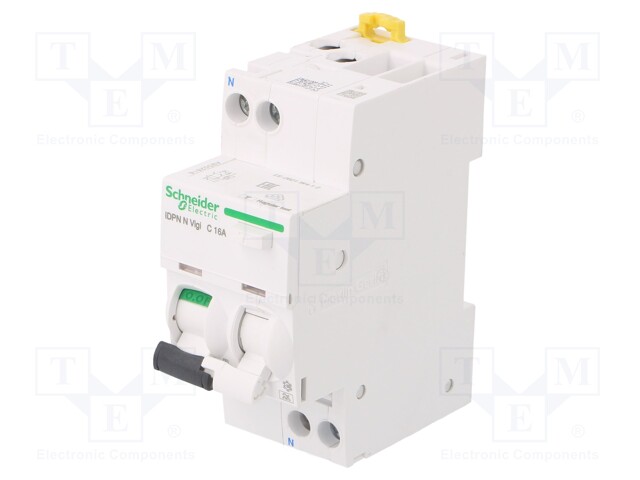 RCBO breaker; Inom: 10A; Ires: 10mA; Max surge current: 250A; DIN