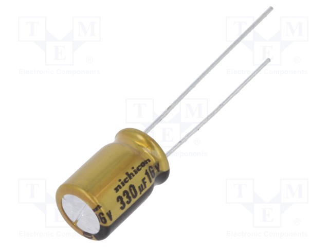 Capacitor: electrolytic; THT; 330uF; 16VDC; Ø8x11.5mm; Pitch: 3.5mm