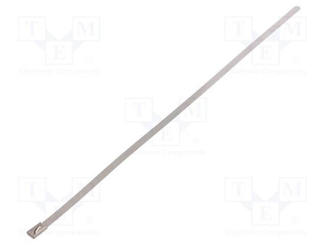 Cable tie; L: 260mm; W: 4.6mm; stainless steel; 445N; Colour: steel