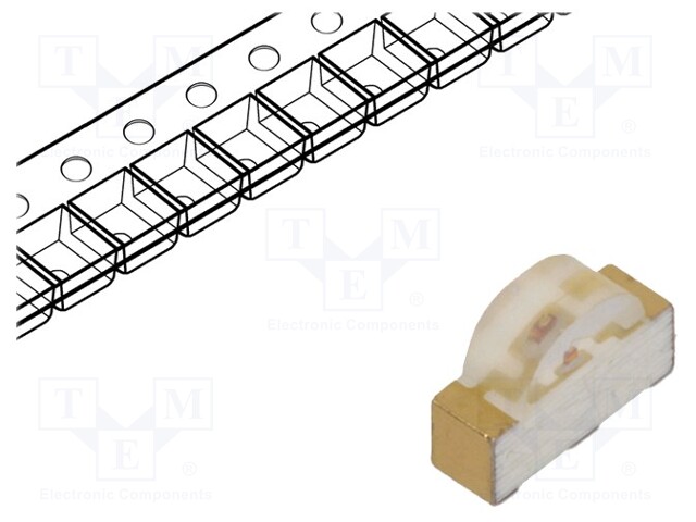 LED; SMD; 1208; red; 2.8÷5.1mcd; 3x2x1mm; 115°; 2÷2.6V; 20mA; 65mW