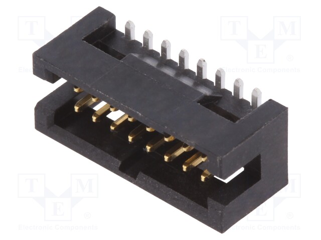 Socket; IDC; Minitek127; male; PIN: 16; vertical; 1.27mm; SMT; 2x8