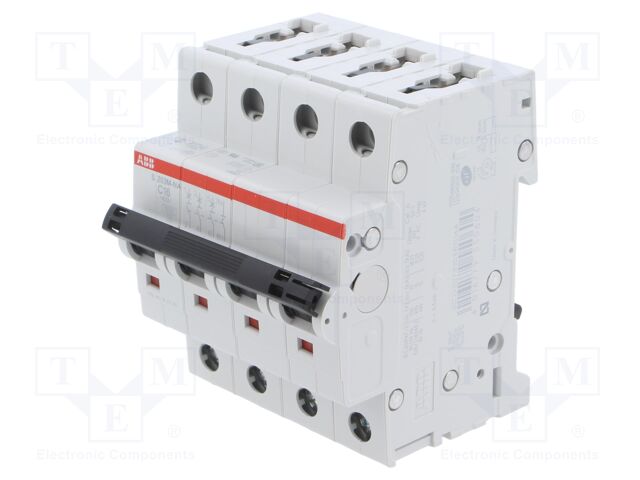 Circuit breaker; 400VAC; Inom: 16A; Poles: 3+N; DIN; Charact: C; 10kA