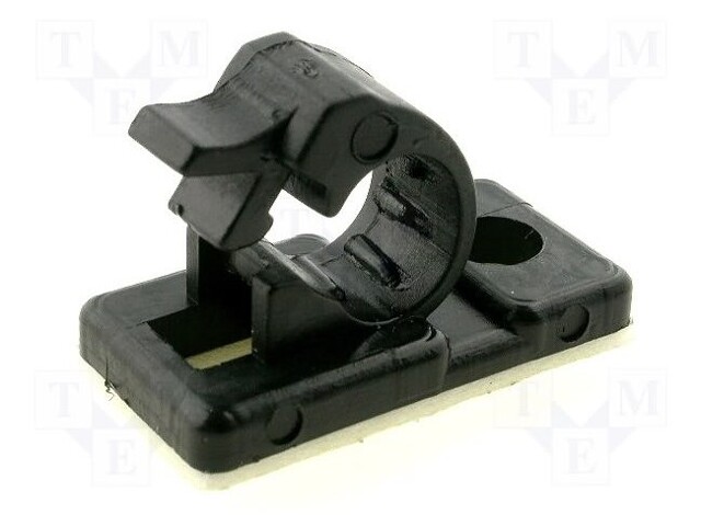 Self-adhesive cable holder; polyamide; black; UL94V-2