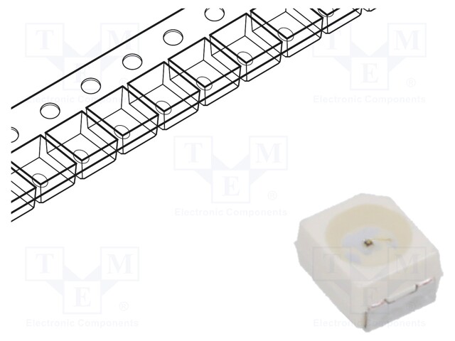 LED; SMD; PLCC2; green; 12.1÷30.3mlm; 3.55÷11.2mcd; 3x3.4x2.1mm