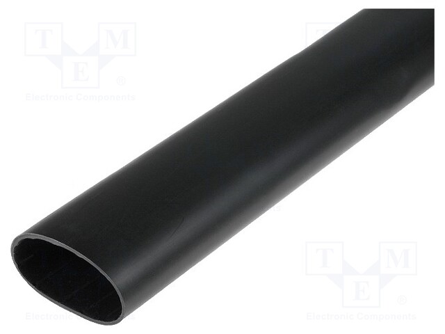 Heat shrink sleeve; glued; 6: 1; 44.4mm; L: 1.22m; black