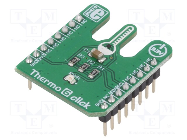 Click board; temperature sensor; I2C; MAX31875; 3.3VDC